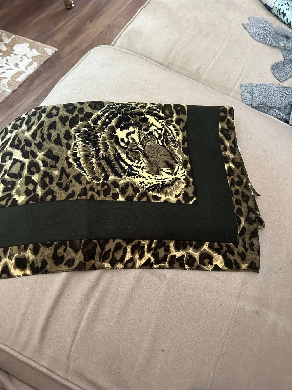 Leopard & Tiger Print Extra-Large Square Scarf